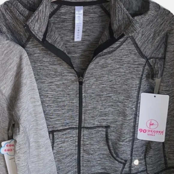 REFLEX 90 Degree Women’s Hoodie Gray Heather Full Zip Jacket Medium - Picture 2 of 4